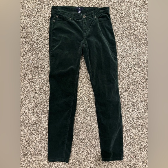 GAP Velvet green pants size 2 / 26 Regular - Picture 1 of 11
